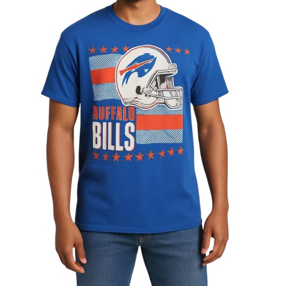 Tailgate Buffalo Bills Football Helmet Graphic Tee Blue Men's Size XL NWOT Read - Picture 1 of 14